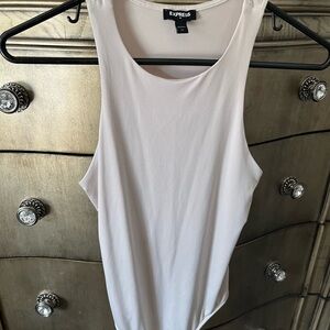 Express Women's Cream Sleeveless Bodysuit